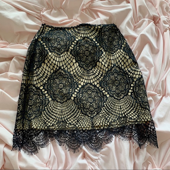 For Love And Lemons Dresses & Skirts - For Love & Lemons Grace Black Lace Mini Skirt